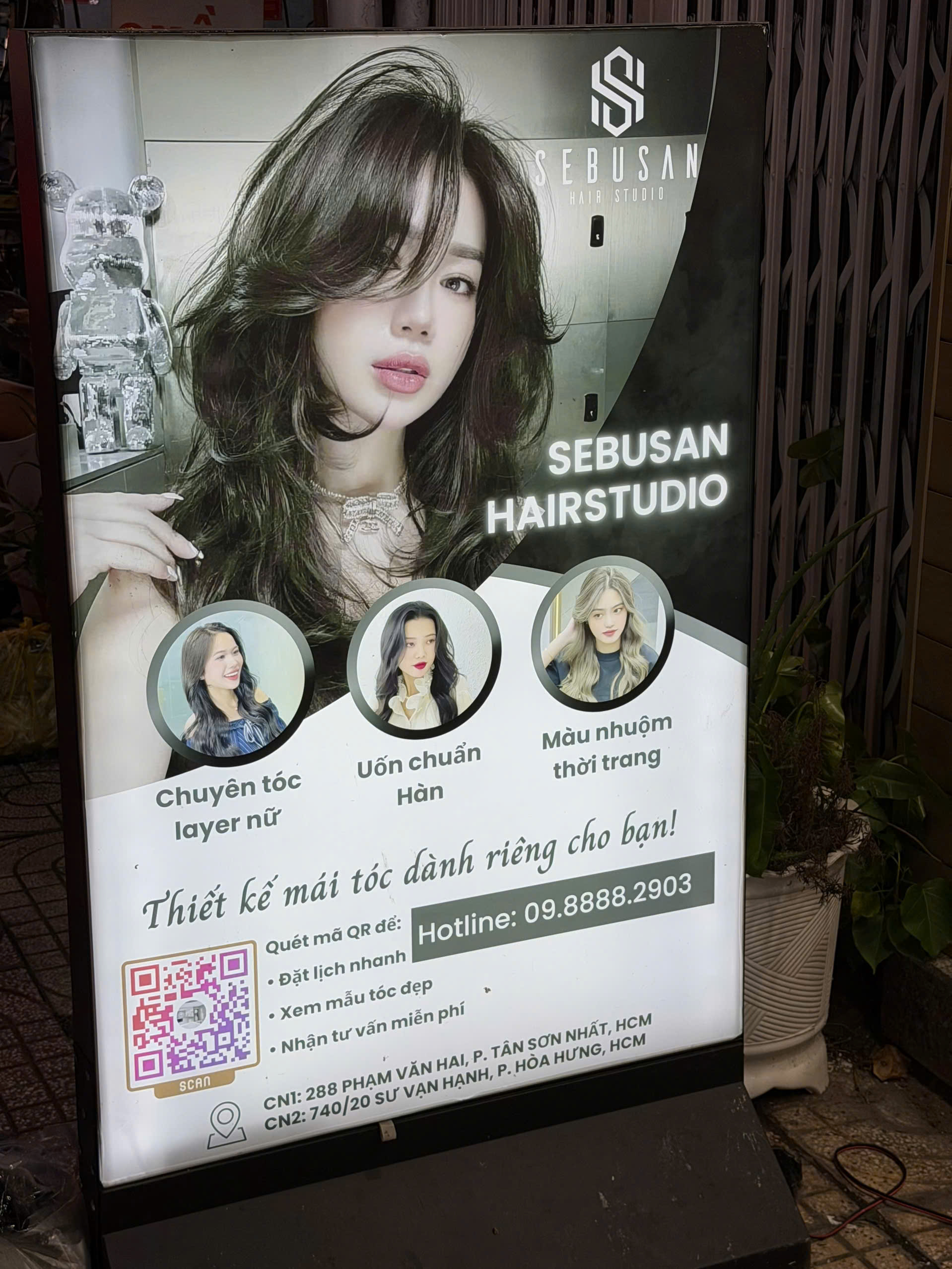 Địa chỉ mới của Sebusan Hair Studio ở đâu?